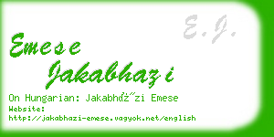 emese jakabhazi business card